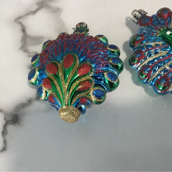 Vintage, PEACOCK Christmas ornaments - Picture 4 of 5